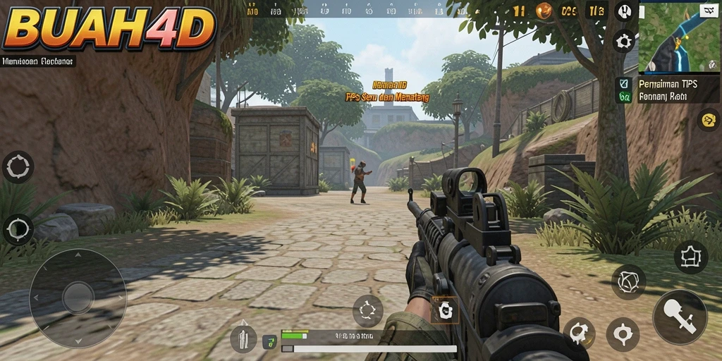 Tampilan gameplay BUAH4D yang mendebarkan dalam aksi TPS.