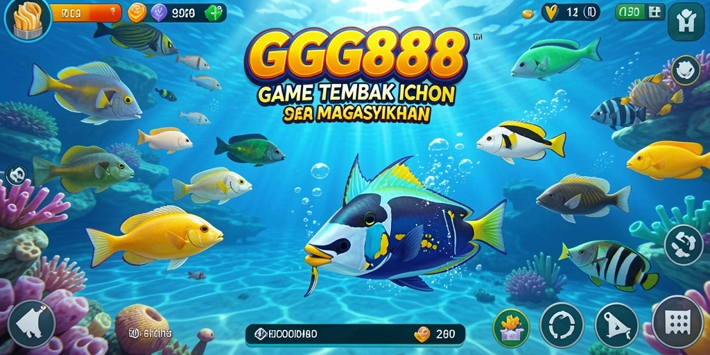 Screenshot gameplay GGG888 menampilkan aksi menembak ikan yang seru.