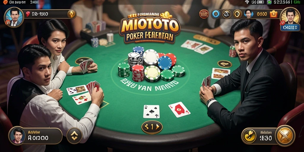 Gameplay seru Poker di MIOTOTO, penuh strategi dan tantangan.