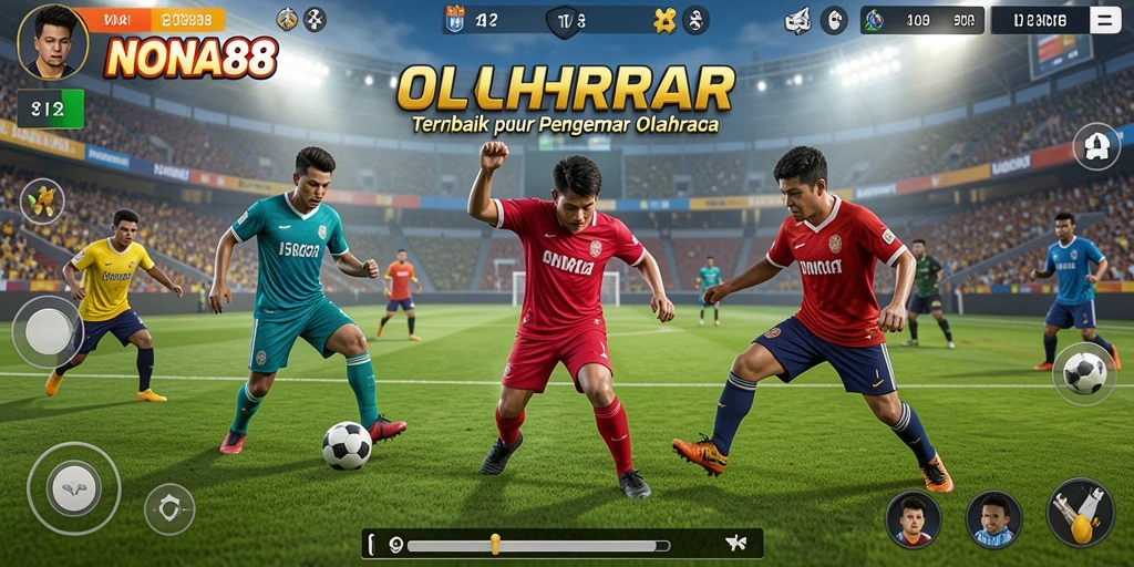 Screenshot NONA88 menunjukkan gameplay olahraga yang mendebarkan.