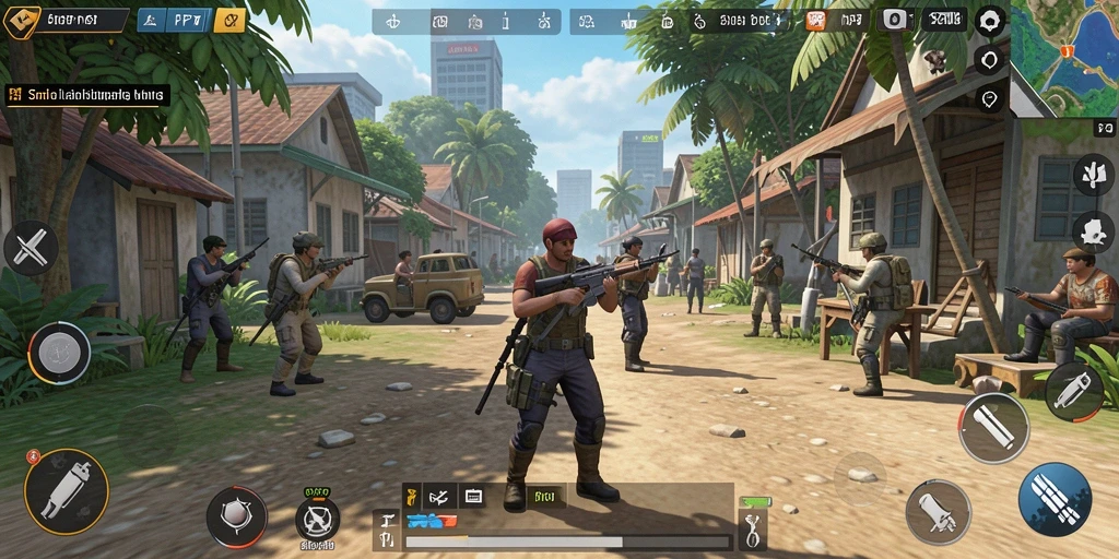 Screenshot gameplay PP7 menampilkan kehidupan sehari-hari yang dinamis dan menarik.
