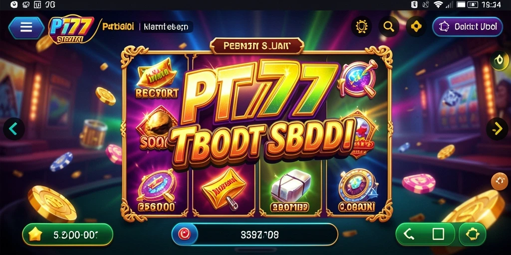 Tampilan screenshot PT777 dengan gameplay Slot yang seru.