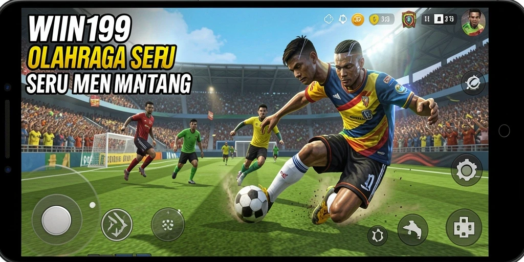 Tampilan gameplay WIN199 yang seru dan kompetitif di arena olahraga.